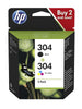 Pack de 2 cartouches d'encre - 1 noire et 1 couleur d'origine HP 304 - 3JB05AE