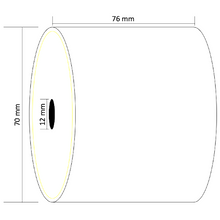 Lot de 50 bobines papier 2 plis autocopiant blanc - jaune SBPA pour imprimante 75/70/12 - OfficePartner.fr