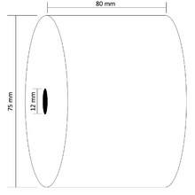 Lot de bobines papier thermique SBPA pour caisses et imprimantes 80x75x12 - OfficePartner.fr