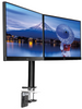 Support de bureau avec pince pour 2 écrans - DS1002C-B1 - OfficePartner.fr