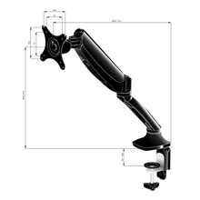 Support écran avec vérin gaz 1 moniteur - DS3001C-B1 - OfficePartner.fr