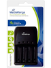MEDIARANGE Chargeur pour piles rechargeables, 4 ports Noir MRBAT191