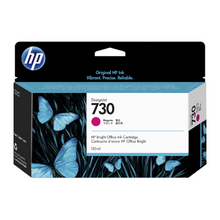 cartouche d'encre d'origine HP 730 designJet magenta 130ml - P2V63A - officepartner.fr