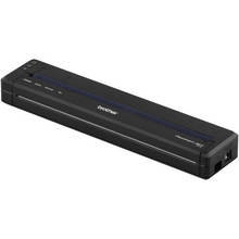 Imprimante portable thermique Brother A4 Noir et Blanc - PJ-773 -Imprimante PJ-773 portable thermique directe utilisable en USB ou en Wi-Fi. Batterie et adaptateur secteur en option et non fournis. . Interface USB et Wi-Fi. Jusqu'à 8 pages par minute. Résolution jusqu'à 300 dpi...