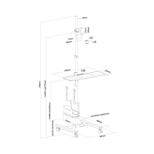 Poste de travail ergonomique NewStar - Station mobile pour ordinateur - FPMA-MOBILE1700