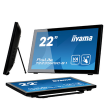 Moniteur tactile capacitif TFT 21,5" VGA/DVI/DP - T2235MSC-B1 - OfficePartner.fr