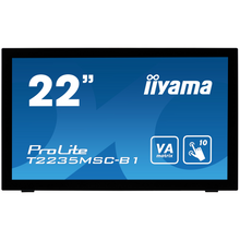 Moniteur tactile capacitif TFT 21,5" VGA/DVI/DP - T2235MSC-B1 - OfficePartner.fr