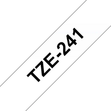Cassette originale à ruban pour étiqueteuse Brother 18mm noir sur blanc - TZe-241