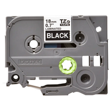 Cassette originale à ruban pour étiqueteuse Brother 18mm blanc sur noir - TZe-345