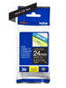 Cassette originale à ruban pour étiqueteuse Brother 24mm blanc sur noir - TZe-355
