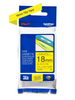 Cassette originale à ruban pour étiqueteuse Brother 18mm noir sur jaune - TZe-641