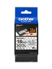 Cassette originale à ruban pour étiqueteuse Brother 18mm noir sur blanc - TZe-SE4